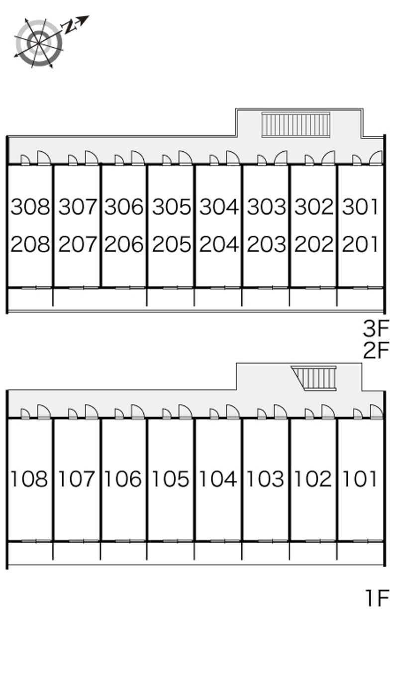 レオパレスわかたけ 間取り配置図