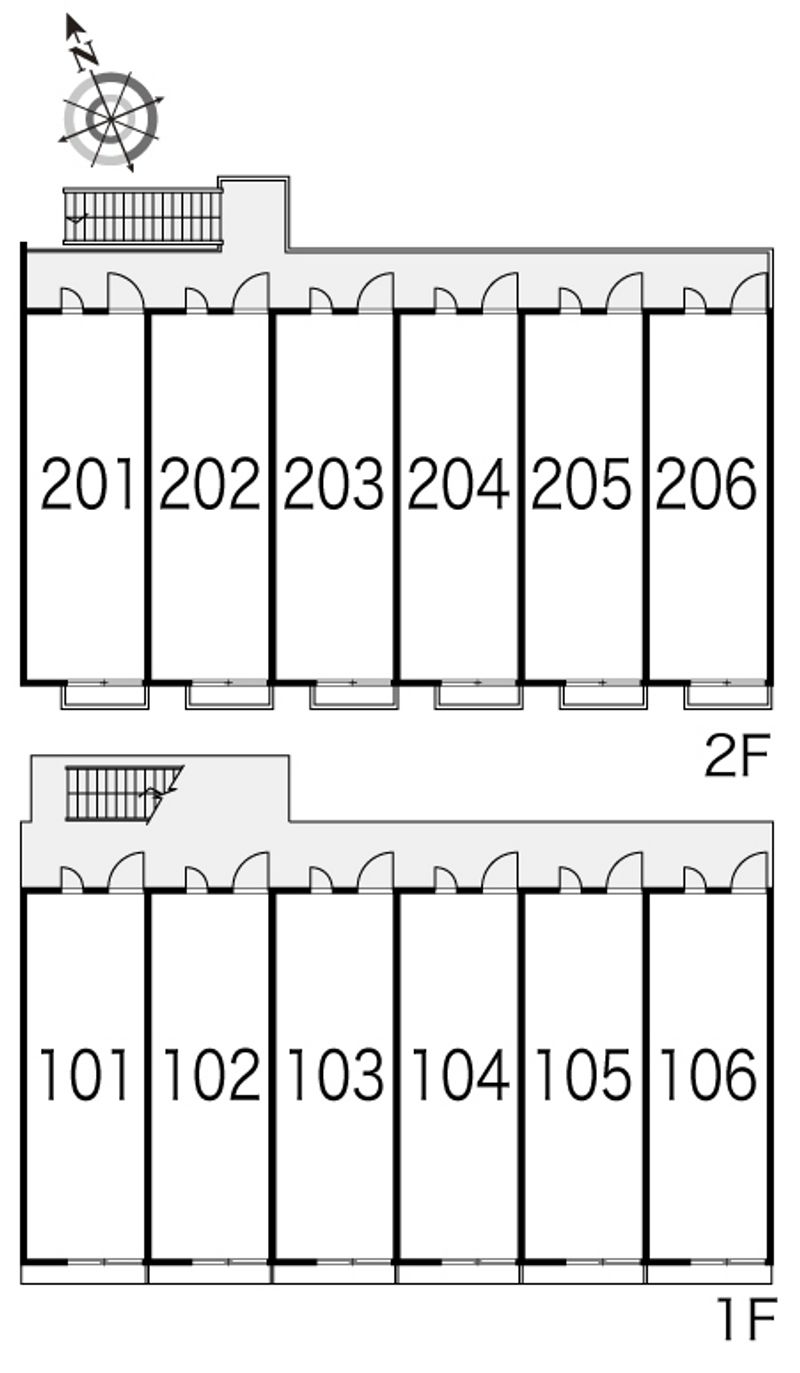 レオパレスフローラ津興 間取配置図