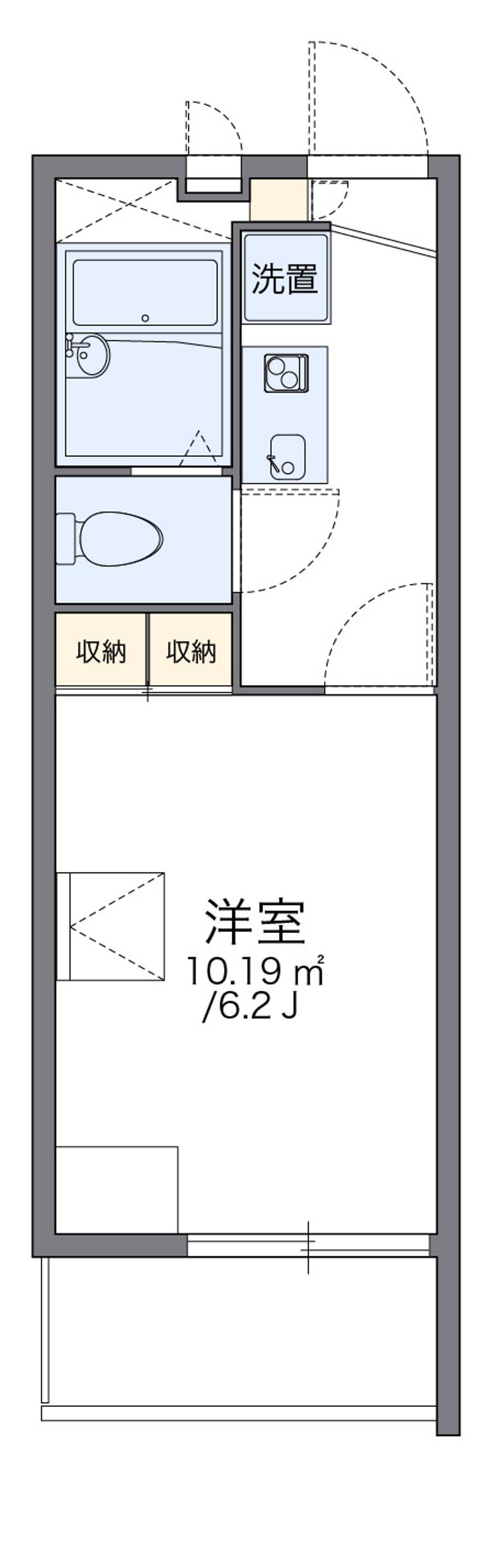 レオパレス花水木一番館 間取図