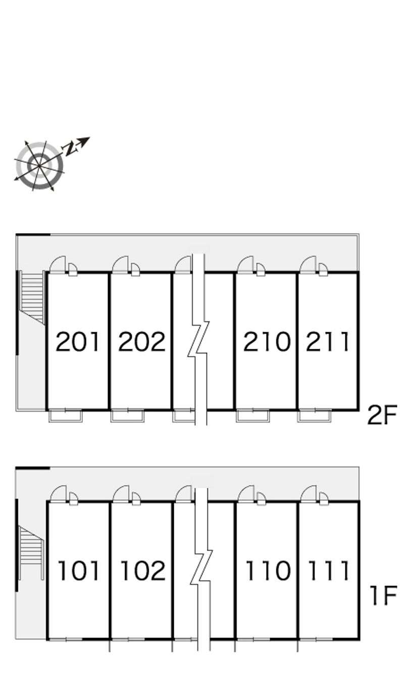 レオパレスさつき 間取配置図