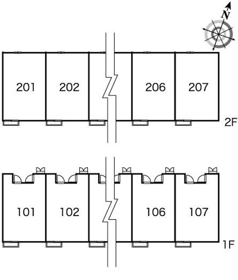 レオパレス神在 間取り配置図