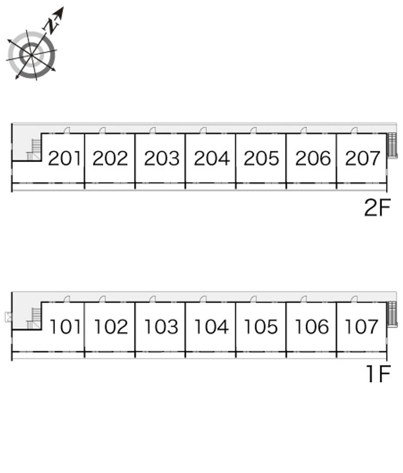 レオパレス羽折 間取配置図