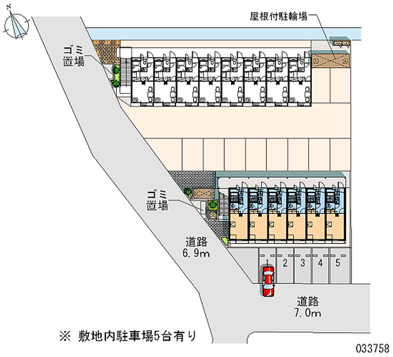 レオパレスオアシスⅡ 月極駐車場