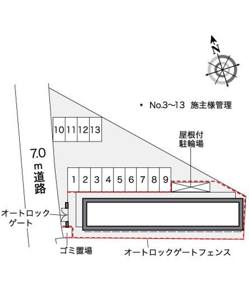 レオパレス上木田 配置図
