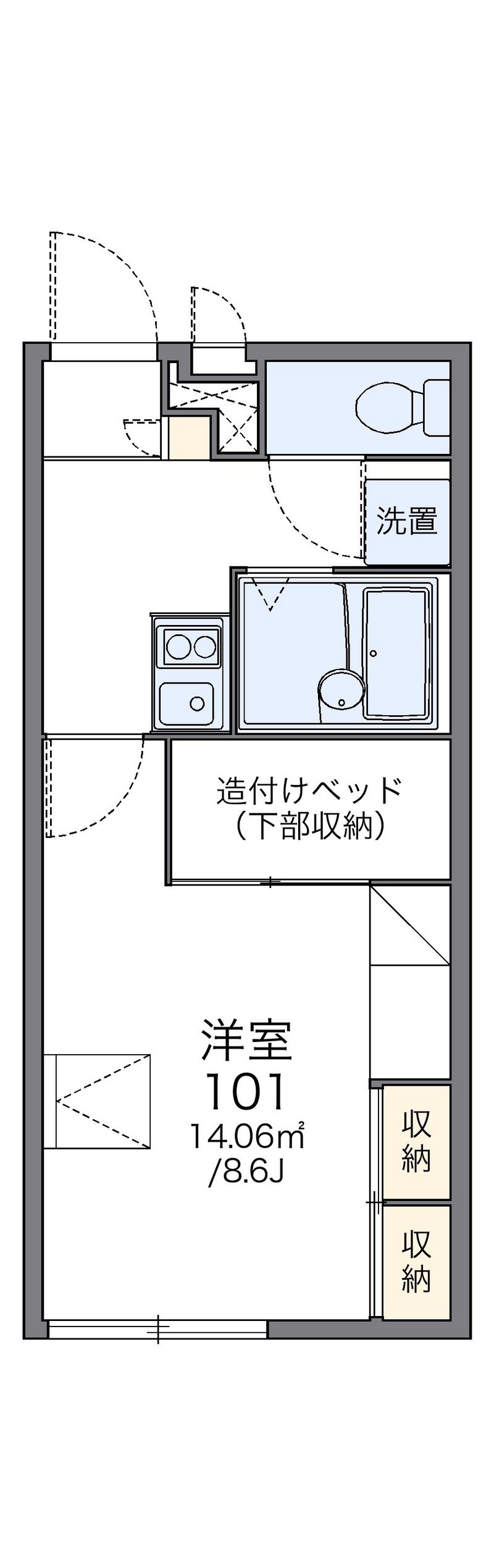 レオパレスエクセラン 間取図