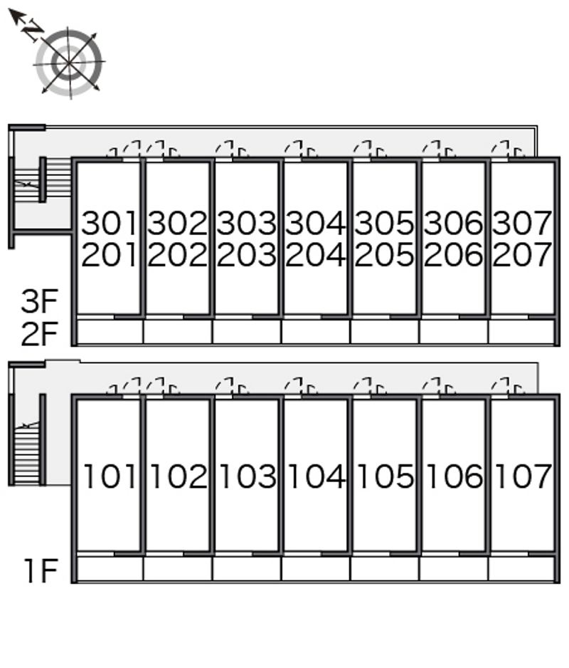 クレイノさんだんかⅡ 間取配置図