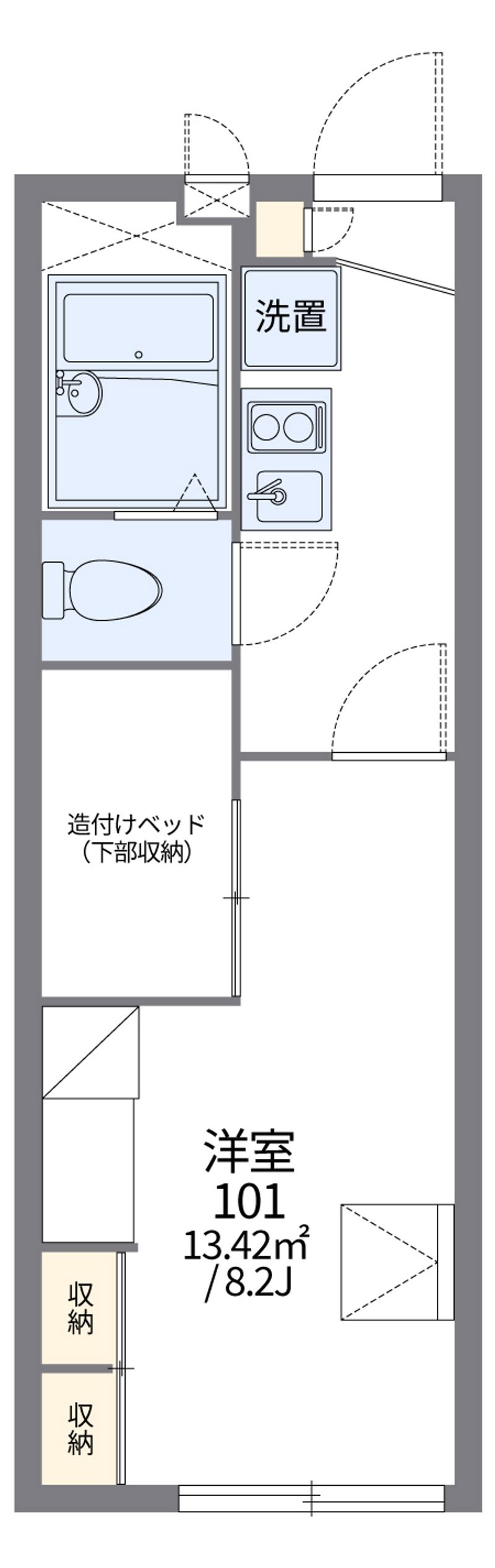 レオパレスＲａｆｆｉｎｅＨｏｎｇｏ 間取図