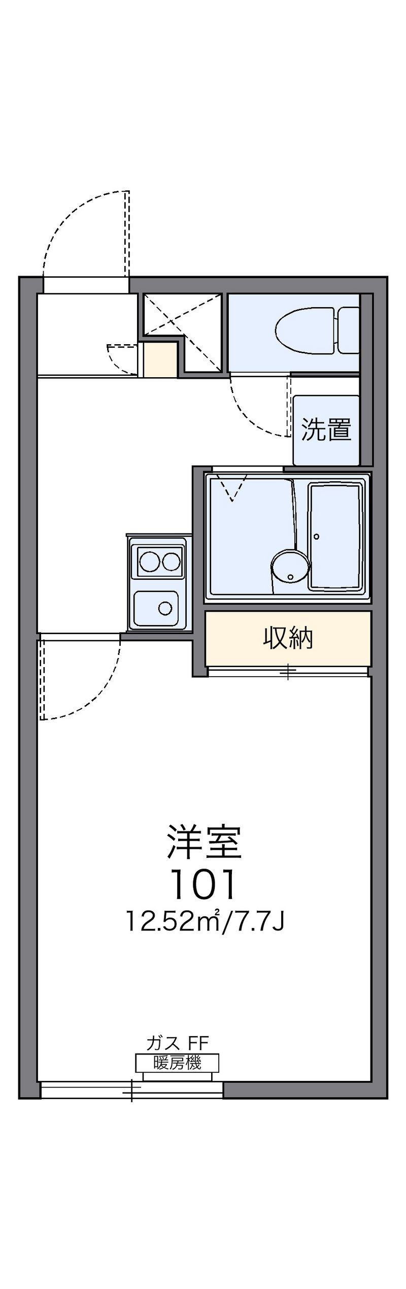 レオパレス堀川町Ⅲ 間取図
