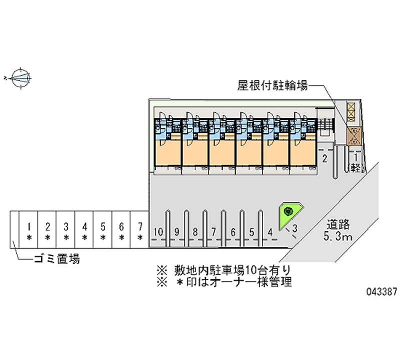 43387 bãi đậu xe hàng tháng