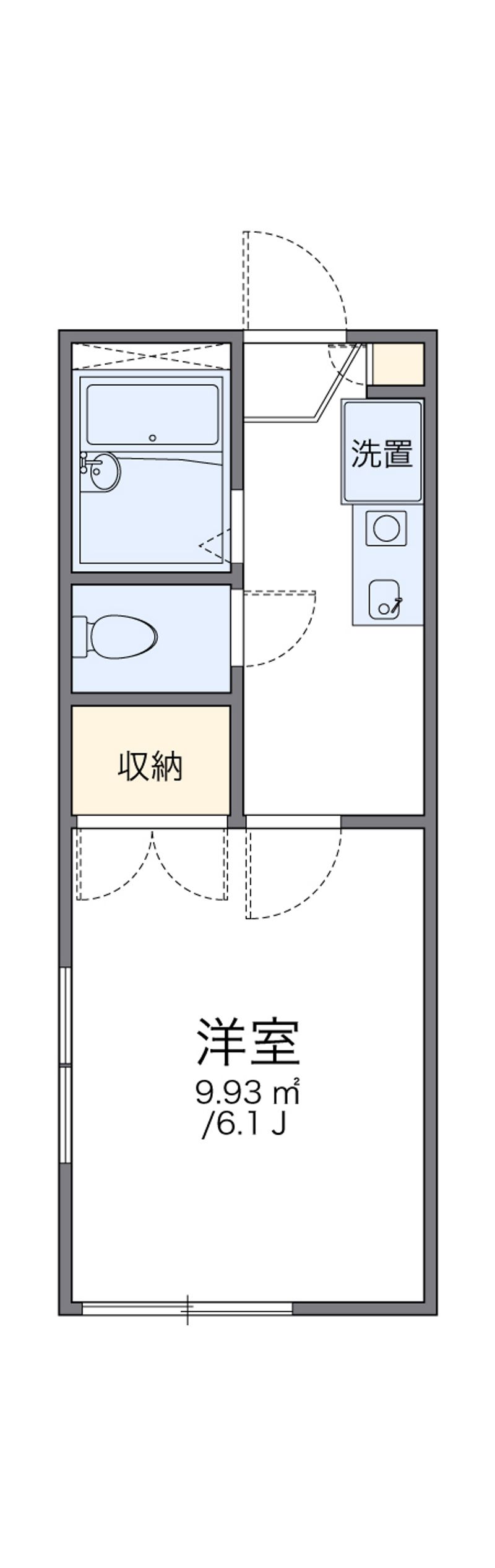 レオパレス粟津 間取図