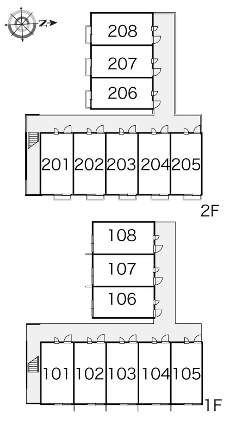 レオパレスサンパーク　３０番 間取り配置図