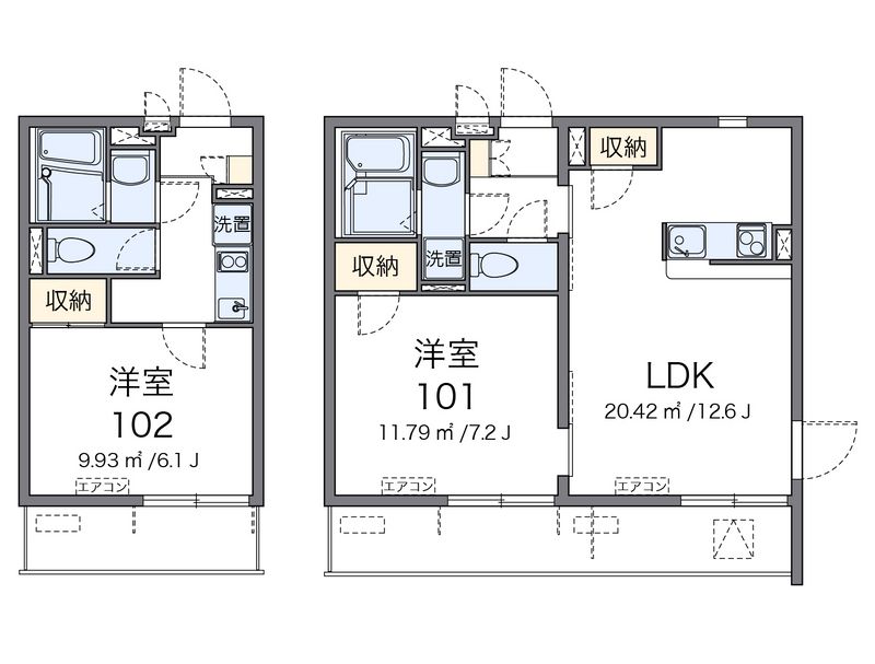 クレイノ石原橋 間取図