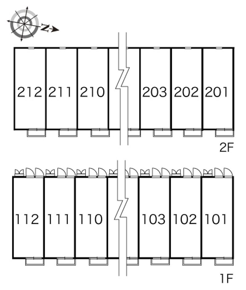 レオパレスブールバール　Ⅱ 間取り配置図