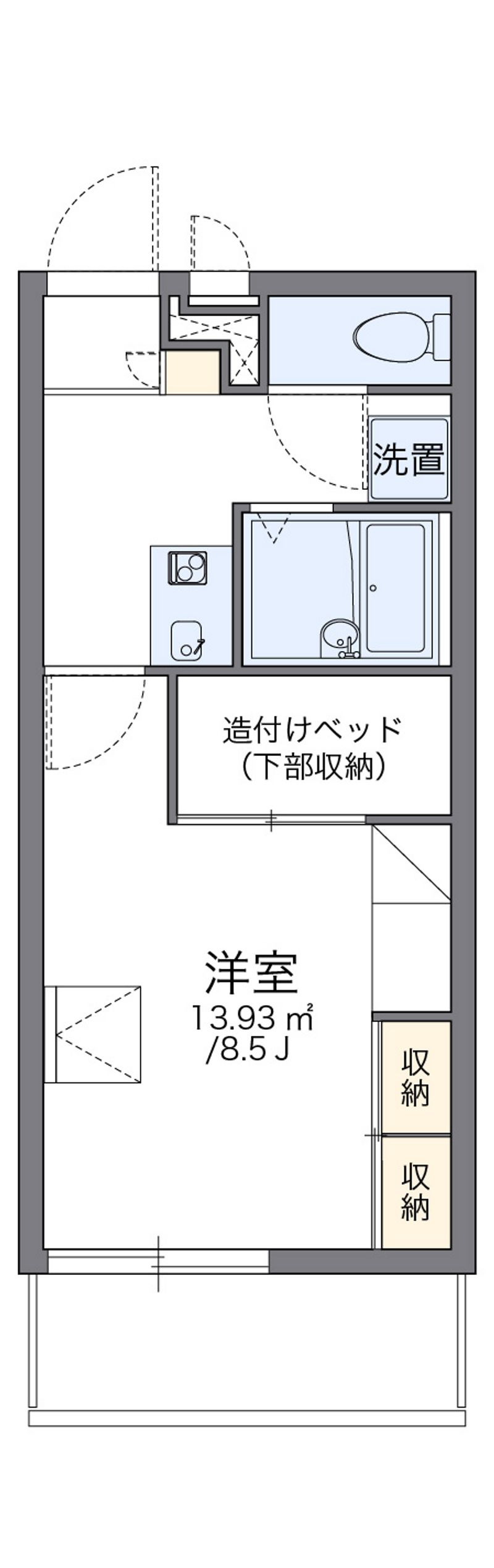レオパレスリバーサイド 間取図