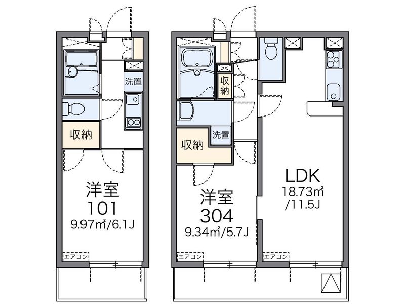 レオパレス向日葵 間取図
