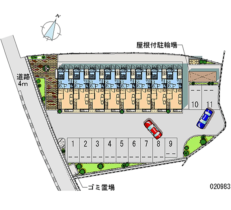 レオパレスハニーランド 月極駐車場