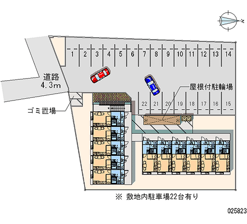 レオパレスペイサージュ北島 月極駐車場