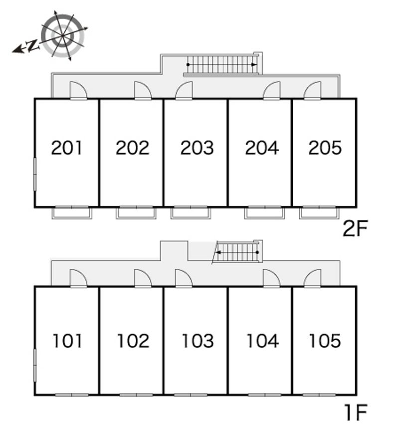 レオパレス中曽根Ⅰ 間取り配置図