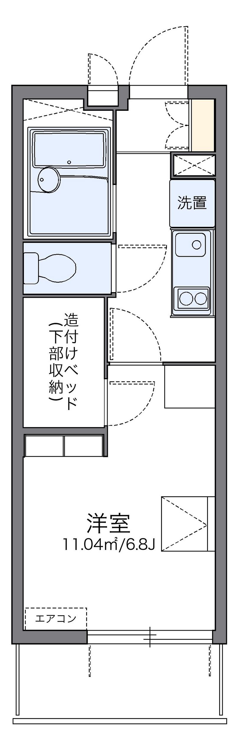 レオパレス住吉 間取図