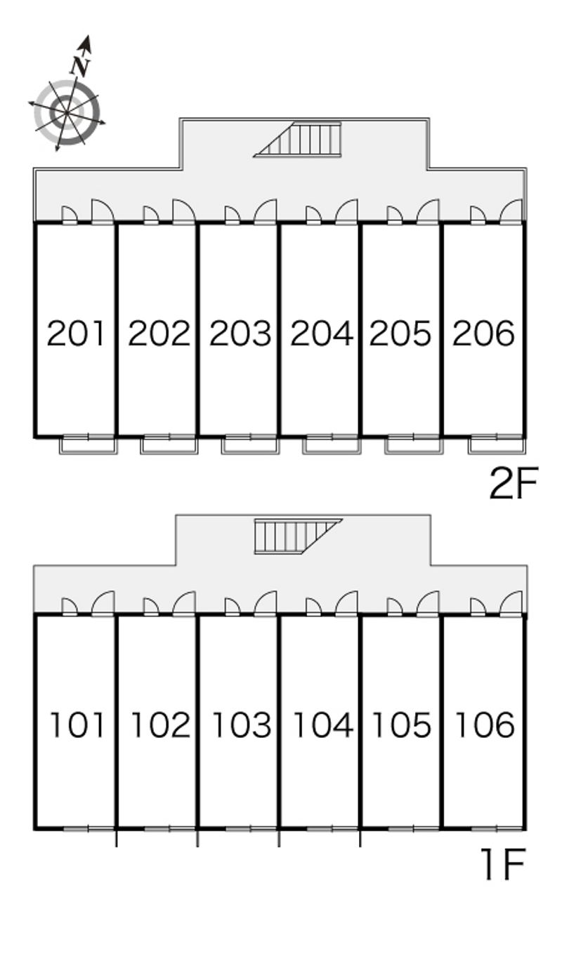 レオパレス中瀬町 間取配置図