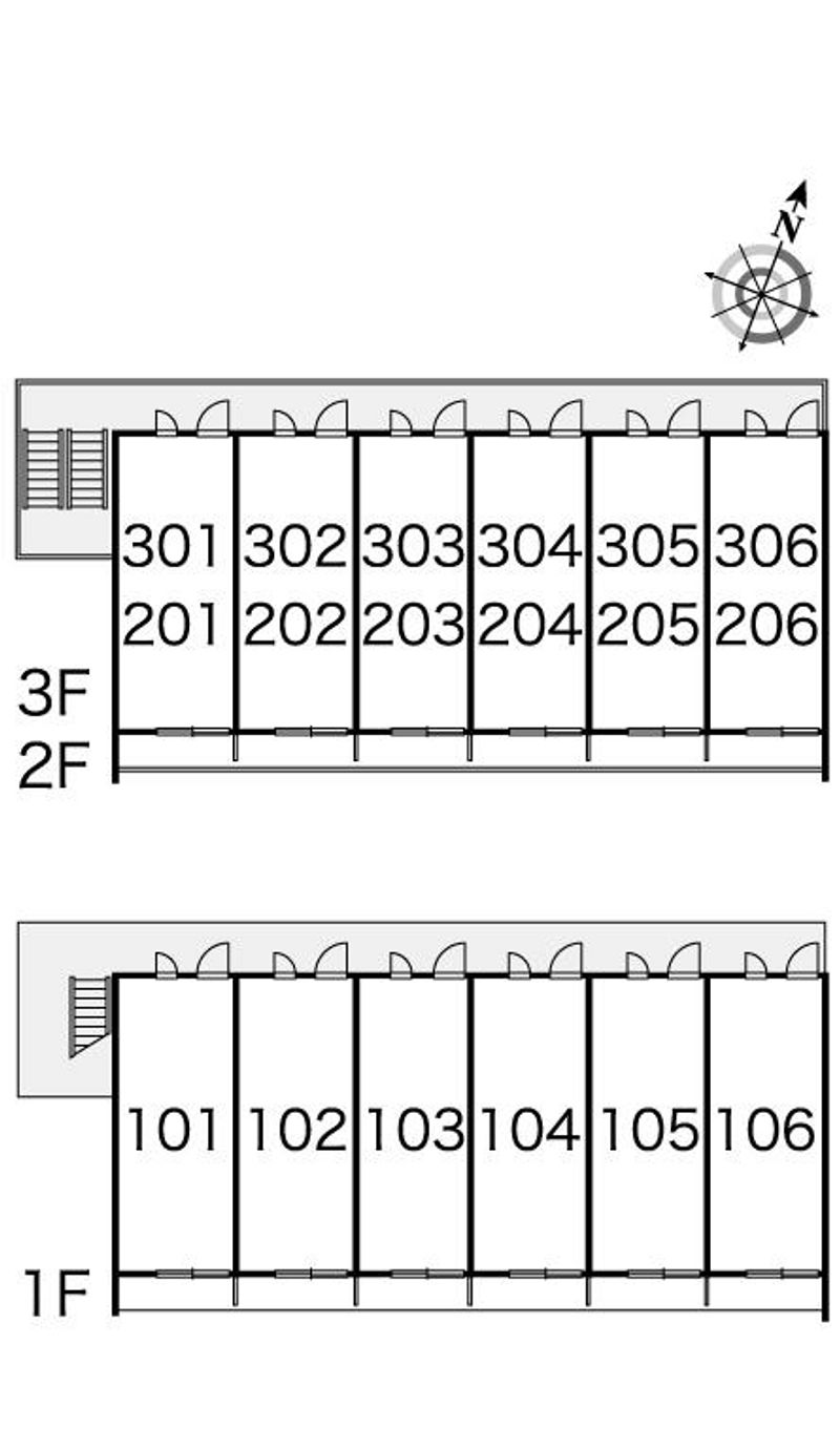 レオパレスジェム　マキノ 間取り配置図