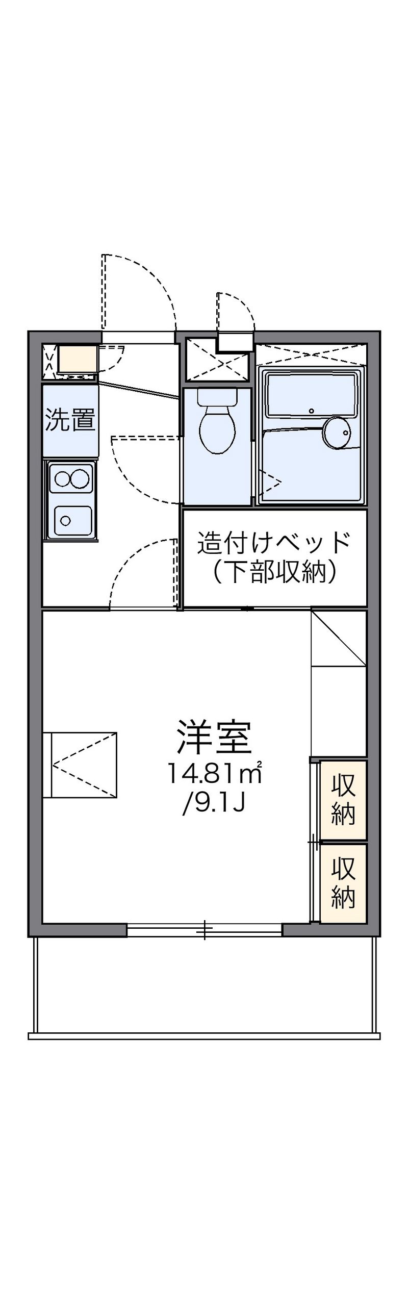 レオパレス浜野一丁目 間取図