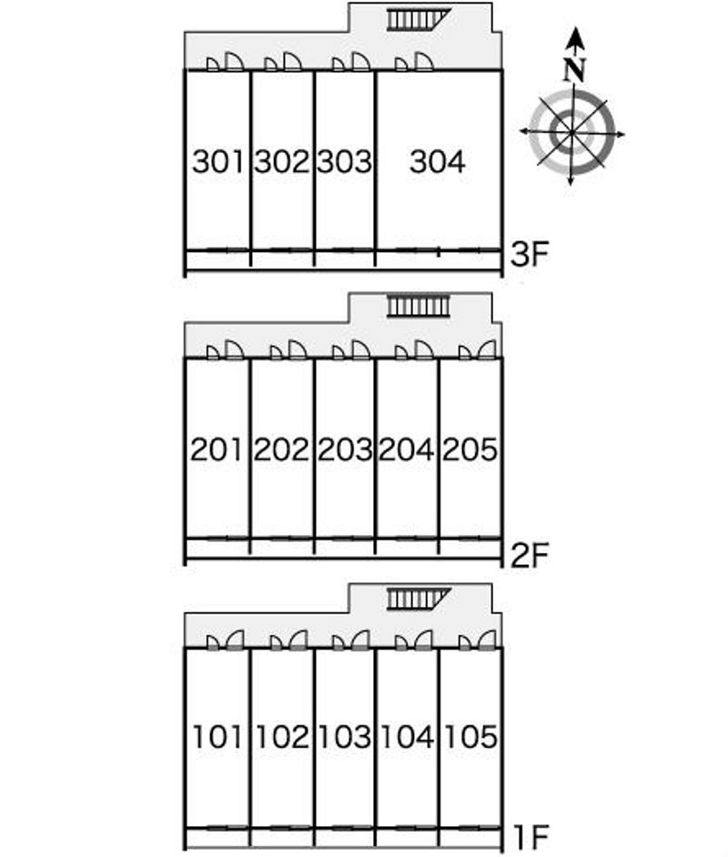 レオパレスローレルコーポ３ 間取配置図