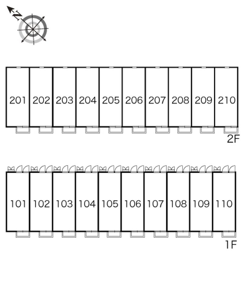 レオパレスボヌール 間取配置図
