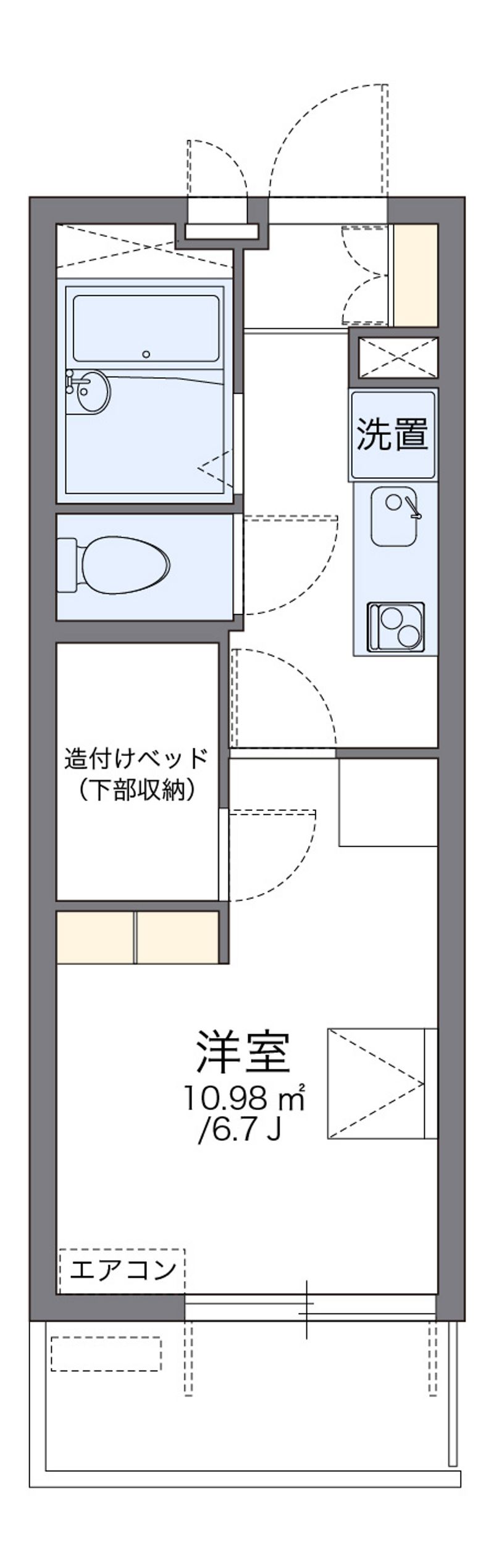 レオパレスプリオール東山Ⅱ 間取図