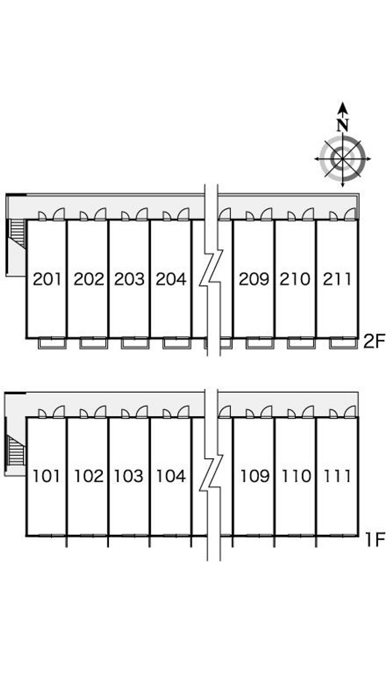 レオパレスラズリ館 間取配置図