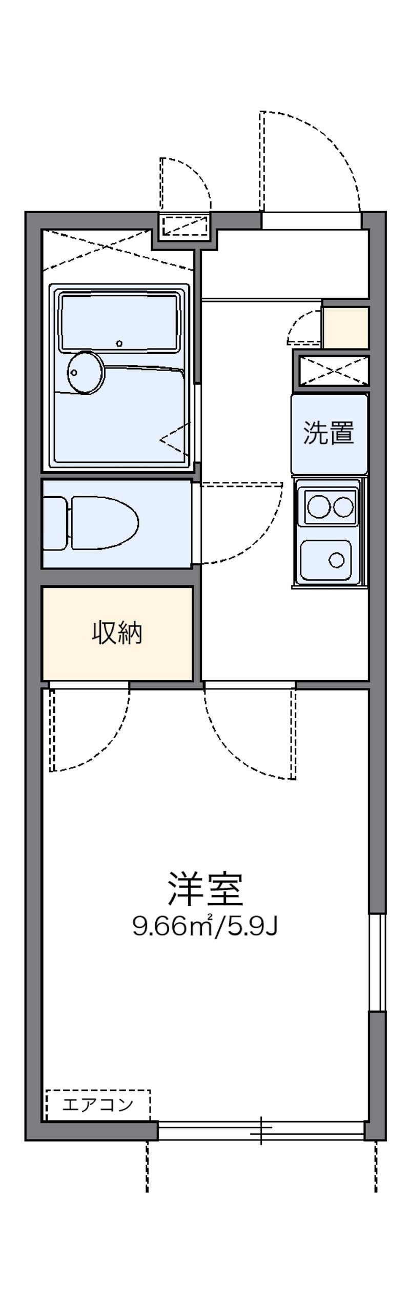 レオパレスマリンドゥシャンス 間取図