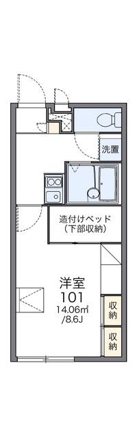 レオパレスラフィネ北町 間取り図