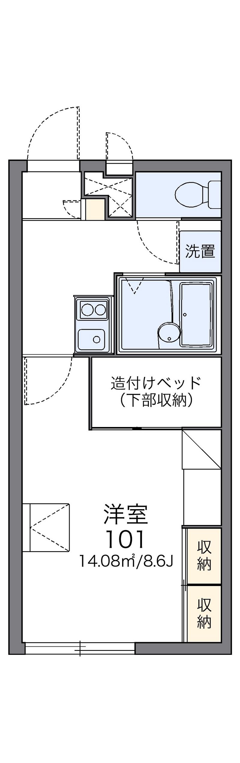 レオパレス宮腰 間取図