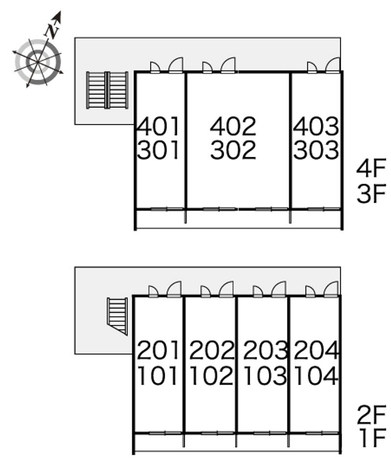レオパレスカーサ 間取り配置図