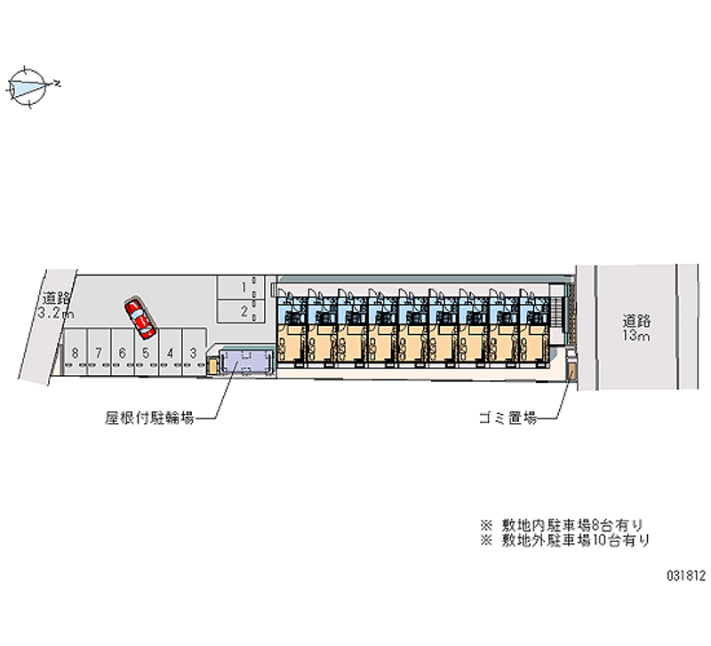 レオパレス陽向 月極駐車場