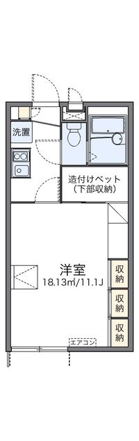 レオパレスイーストライト白井 間取り図