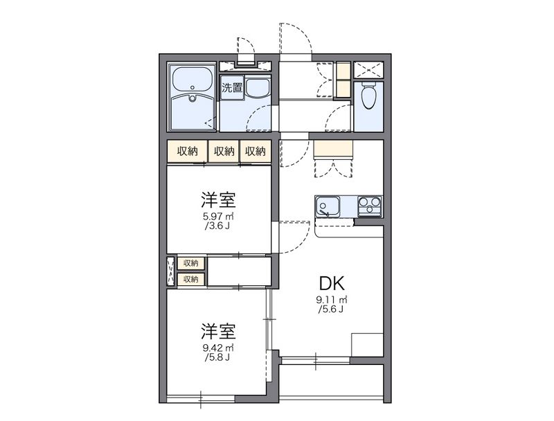 レオパレスチェリ 間取図