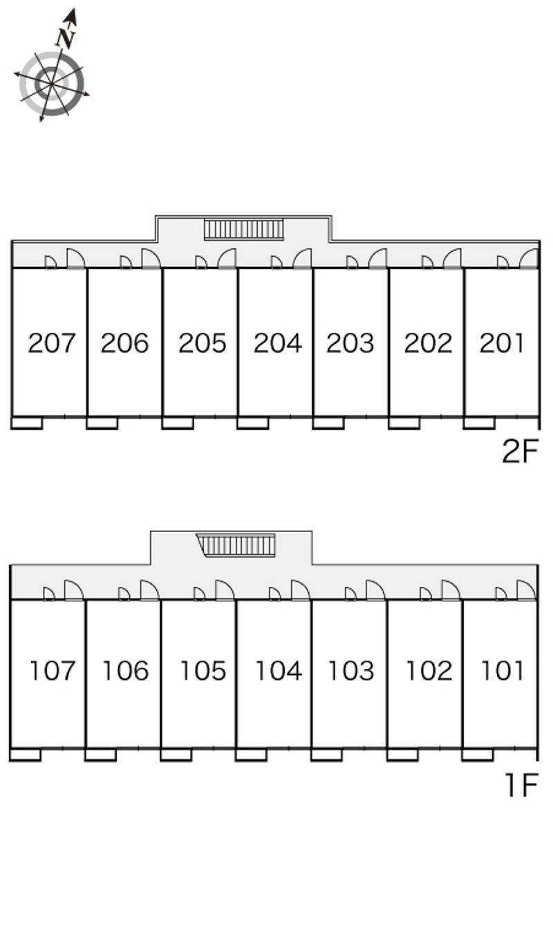レオパレスカルフール 間取配置図