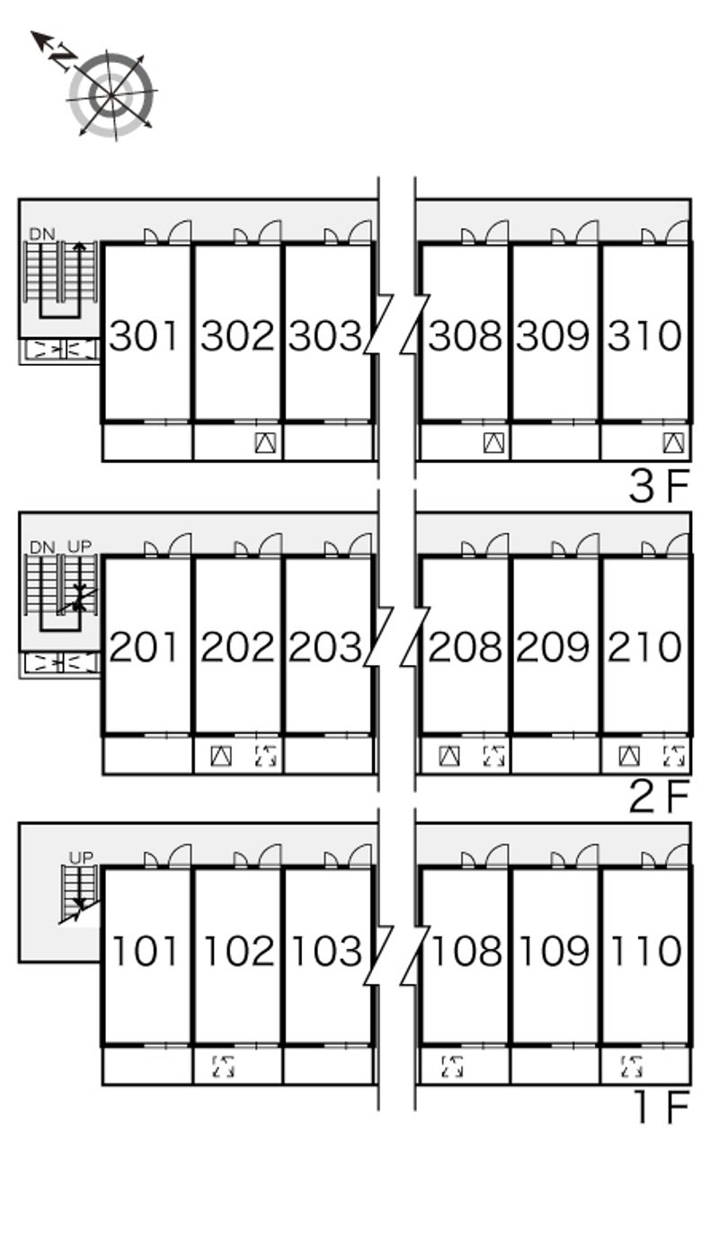 レオパレスクレール 間取配置図