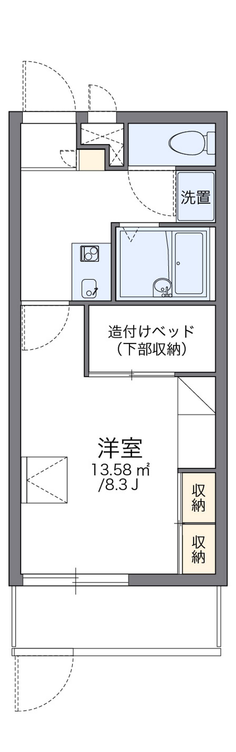 レオパレスドミール　今川 間取図