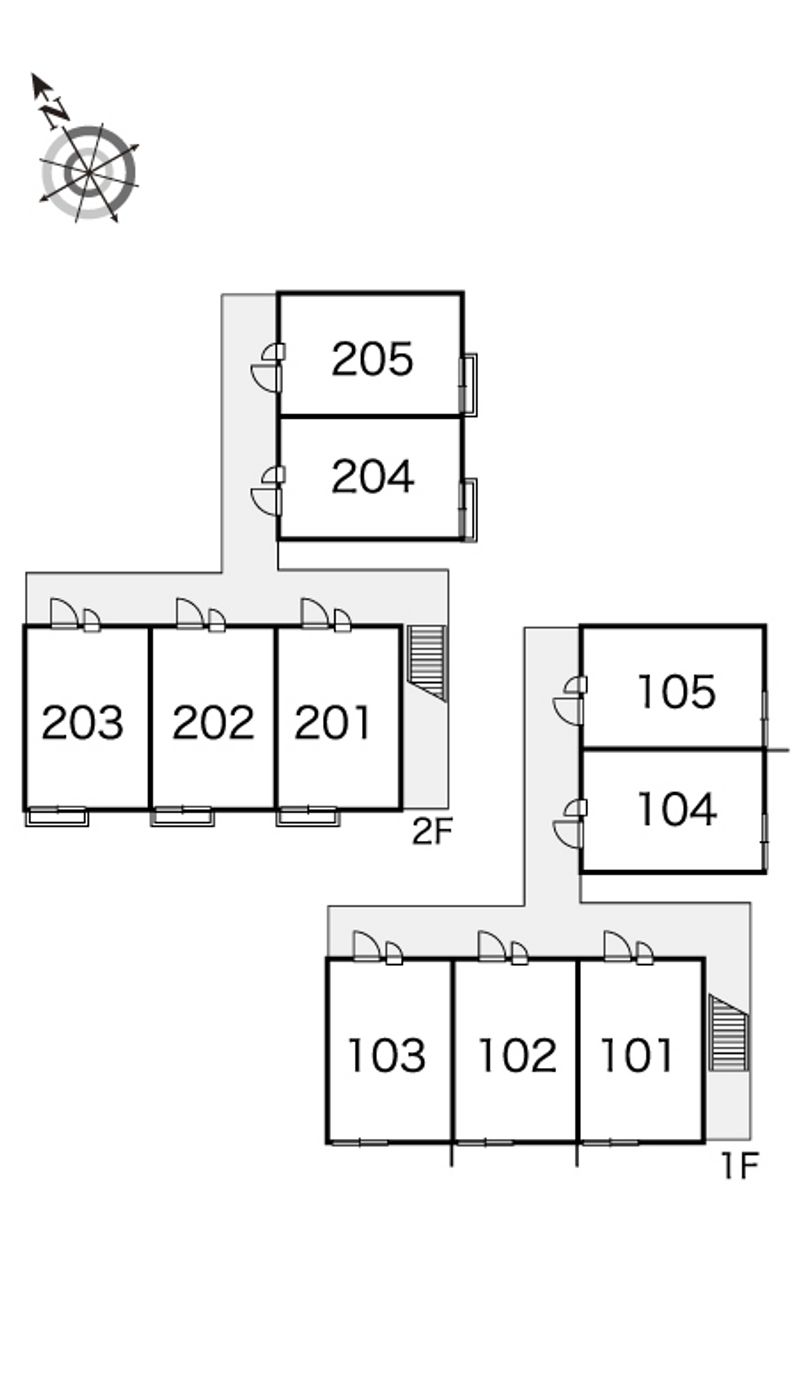レオパレス廿軒家 間取配置図