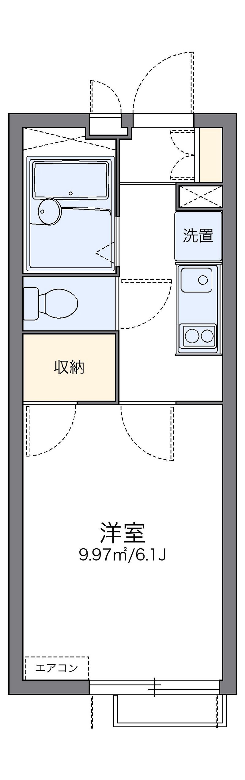 レオパレス長者丸 間取図
