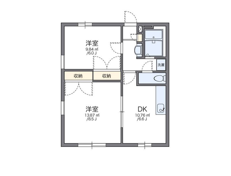 レオパレス鹿子木ＡＲＥＡⅡ 間取図