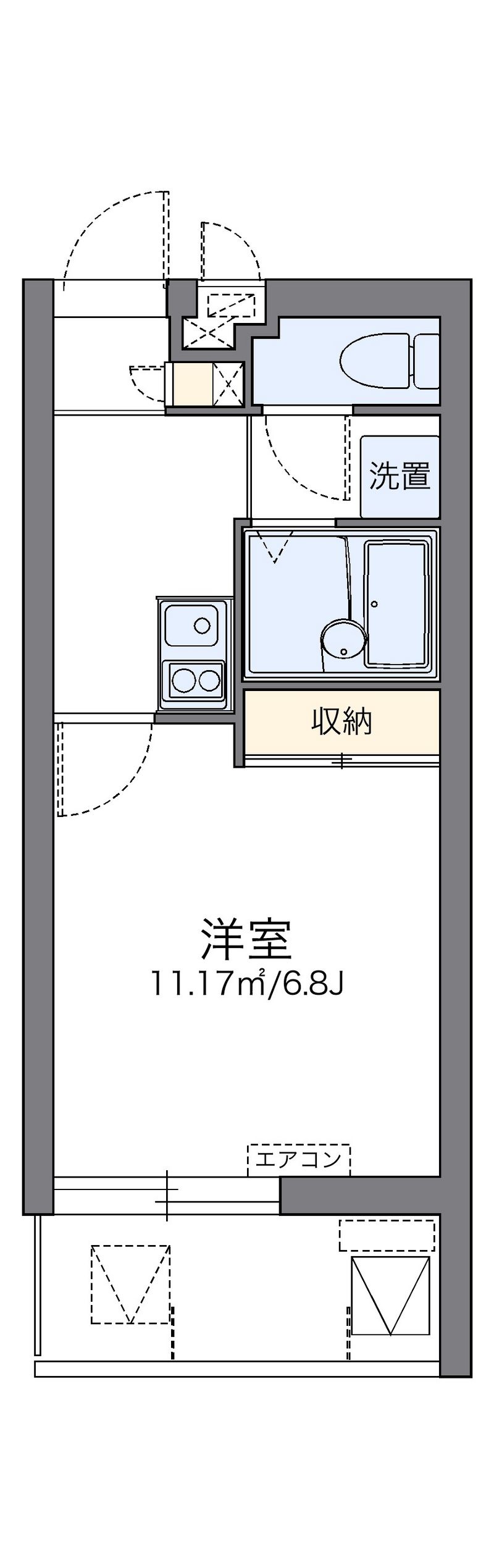 レオパレスヒルサイド松尾Ⅰ 間取図