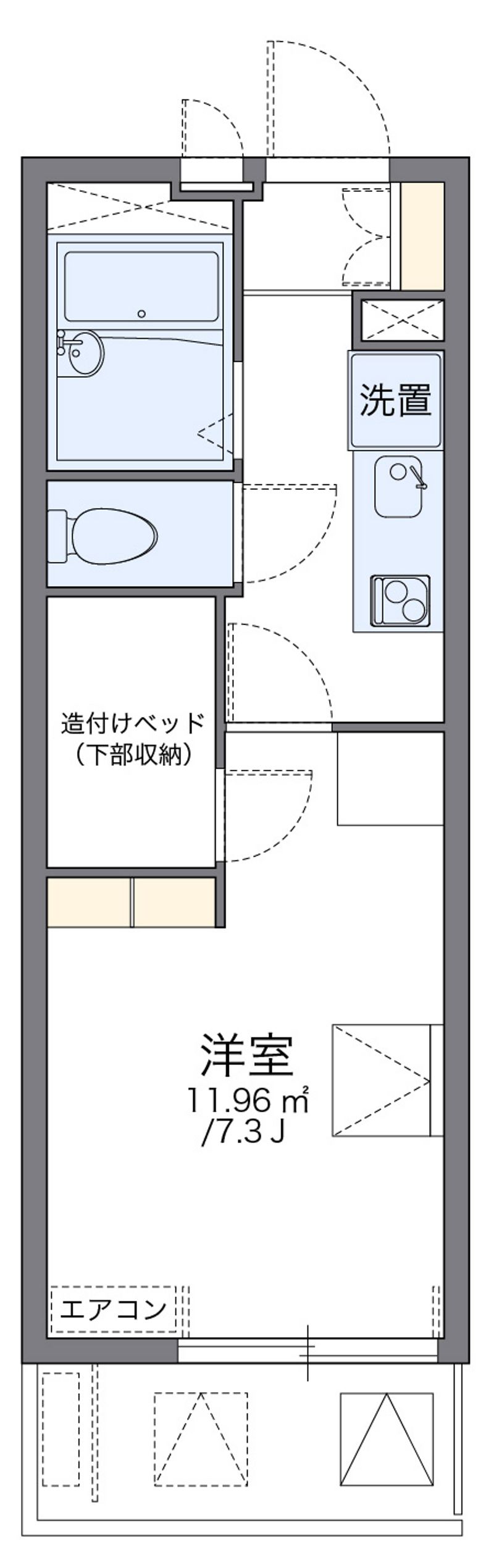 レオパレス山畔 間取図