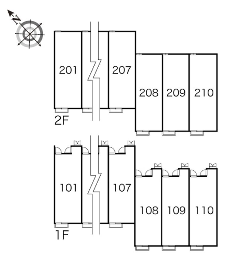 レオパレスアーバンヒルズＳＵＥ 間取配置図