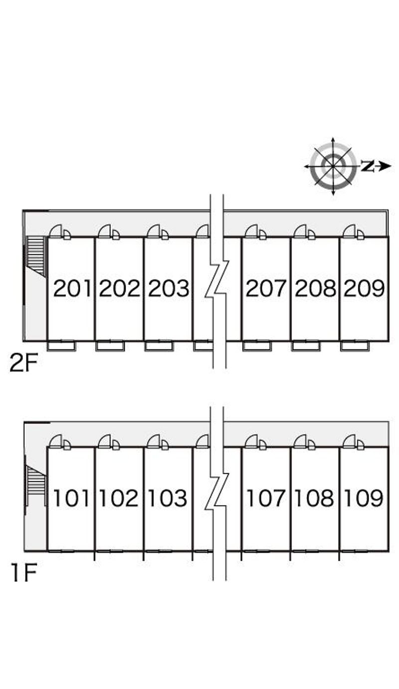 レオパレス大地Ⅰ 間取配置図
