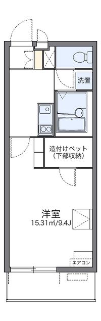 レオパレスけやき 間取り図