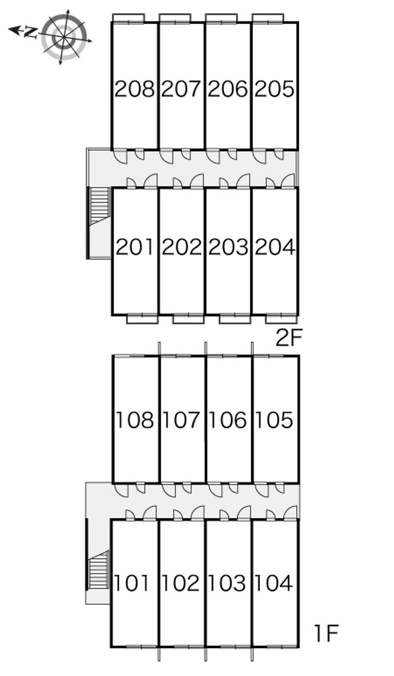 レオパレス開陽 間取配置図