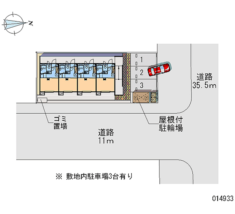 レオパレスＴＲＩＰＬＥＴ 月極駐車場